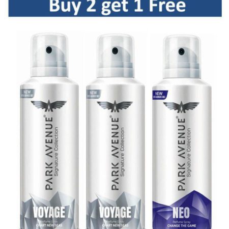 Park avenue Perfume Body Spray - Super Saver Pack - 2 Voyage, 1 Neo, 150 ml (Buy 2 Get 1 Free)